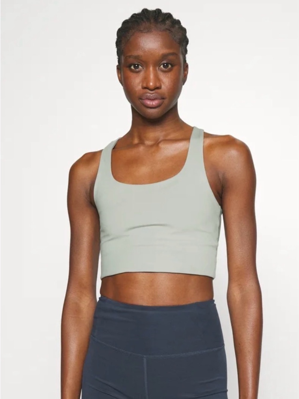 girlfriend collective Paloma Racerback Longline Sports Bra - Heather